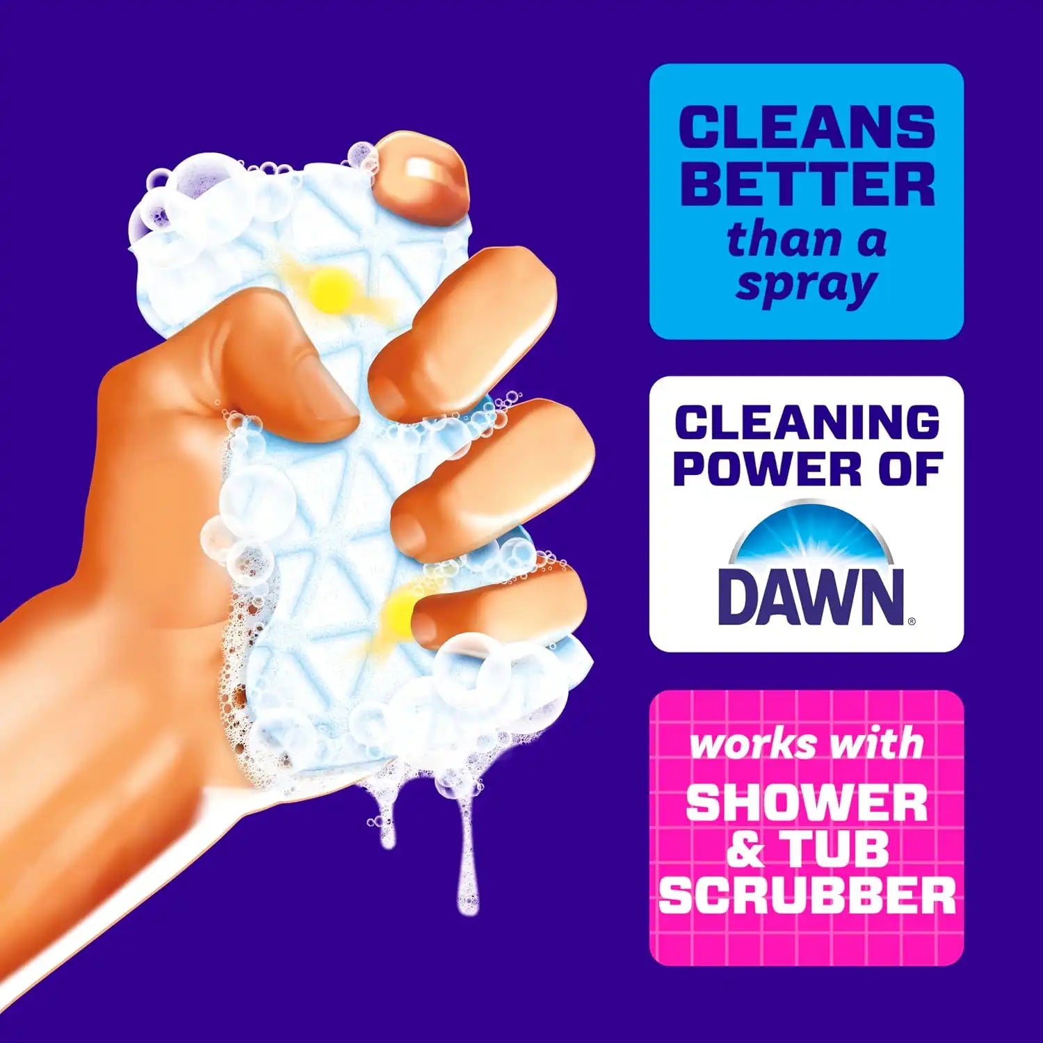 Mr. Clean Magic Eraser Sponge. Bathroom. Shower. Tub Cleaner. Soap Scum Remover. Bathroom Cleaning Supplies. Dawn Cleaning Power with Lemon Scent. Shower & Tub. 8ct - Image 3