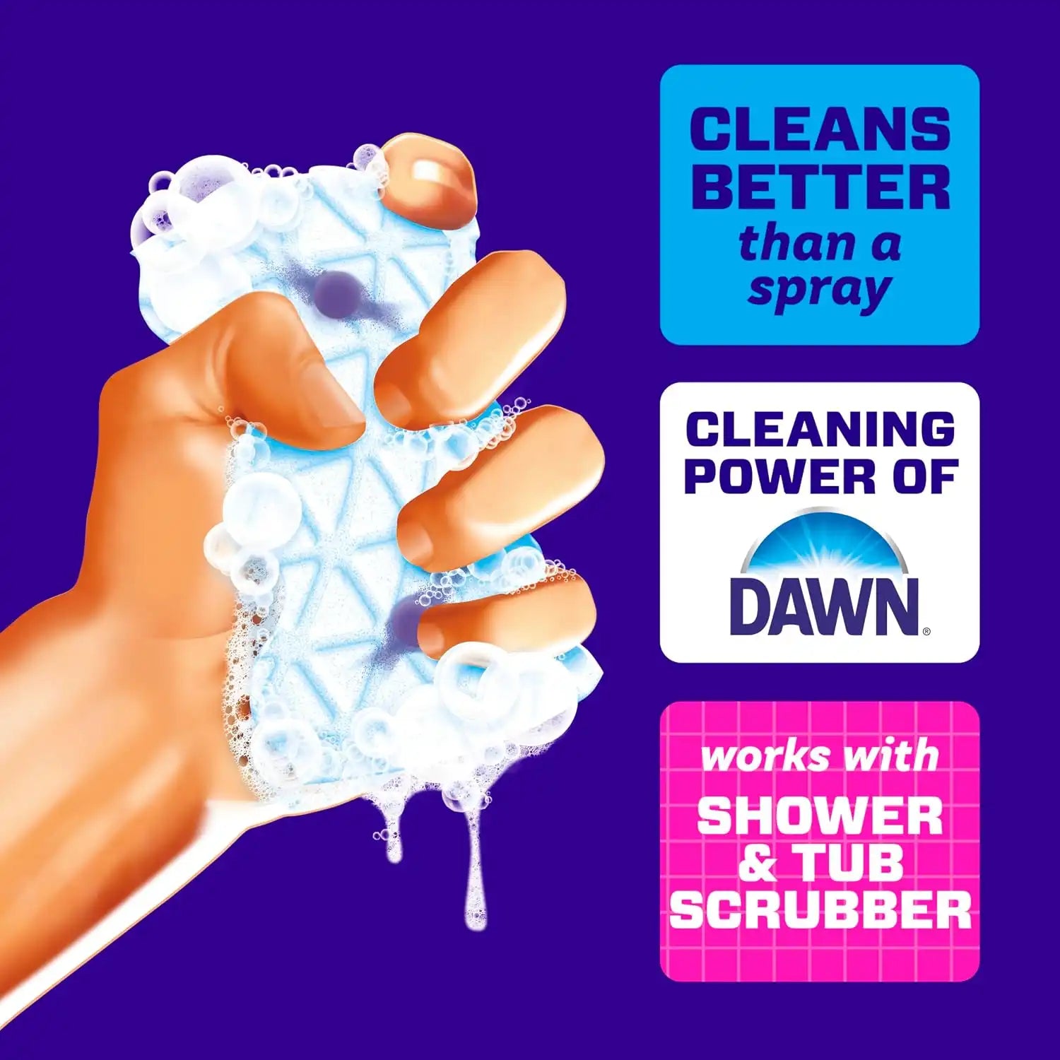 Mr. Clean Magic Eraser Sponge. Bathroom. Shower. Tub Cleaner. Soap Scum Remover. Bathroom Cleaning Supplies. Dawn Cleaning Power with Lavender Scent. Shower & Tub. 6ct - Image 3