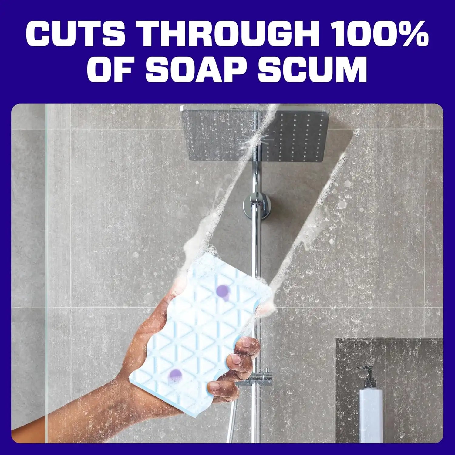 Mr. Clean Magic Eraser Sponge. Bathroom Cleaner. Shower Cleaner. Tub Cleaner. Soap Scum Remover. Bathroom Cleaning Supplies. Dawn Cleaning Power with Febreze Lavender Scent. 2 in 1 Bath. 7ct - Image 6