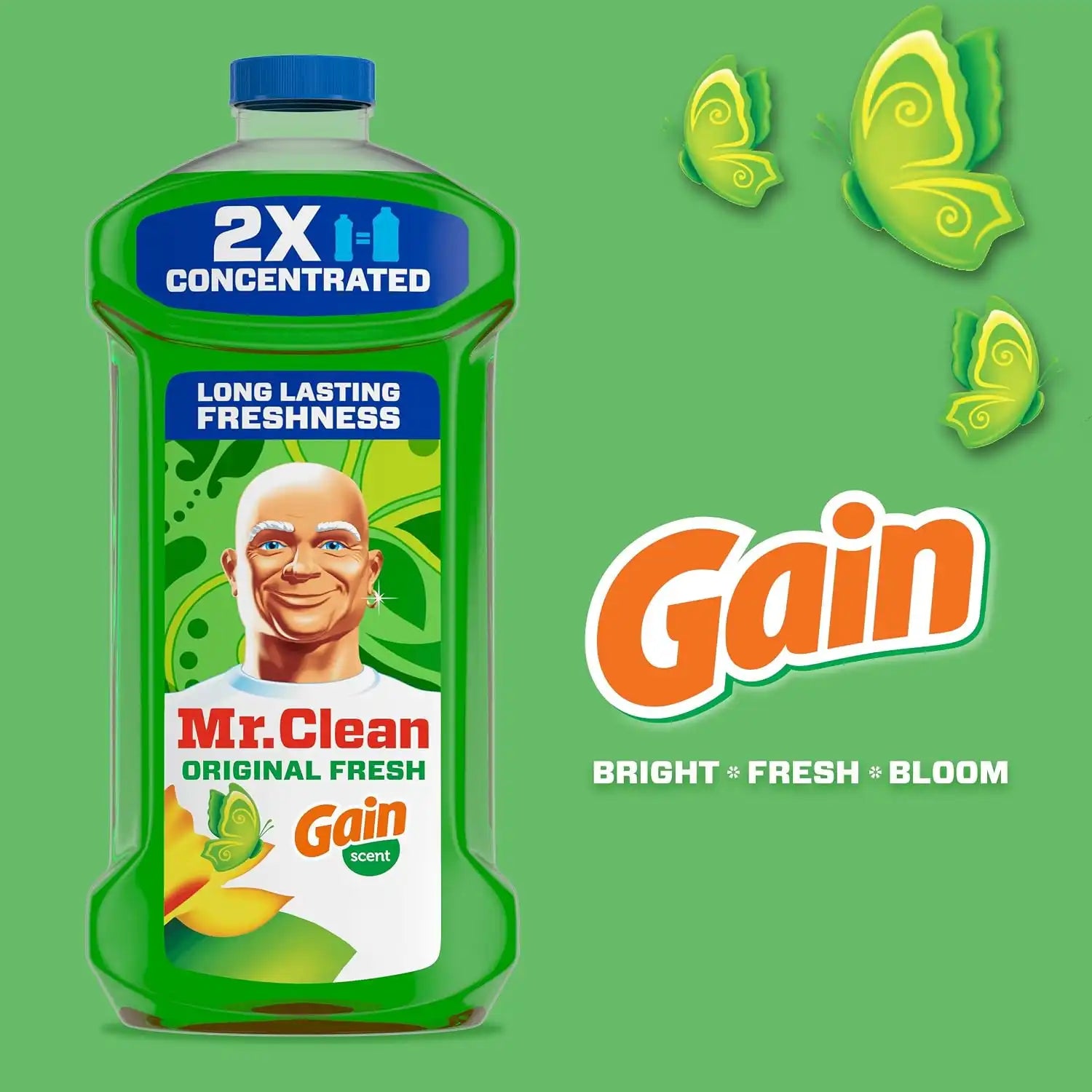 Mr. Clean All Purpose Cleaner. Floor Cleaner for Mopping Home. Bathroom. & Kitchen. Cleaning Liquid for Mop & Bucket. Cleaning Supplies. Multi-Surface Dilutable. Gain. 41oz (Pack of 4) - Image 4