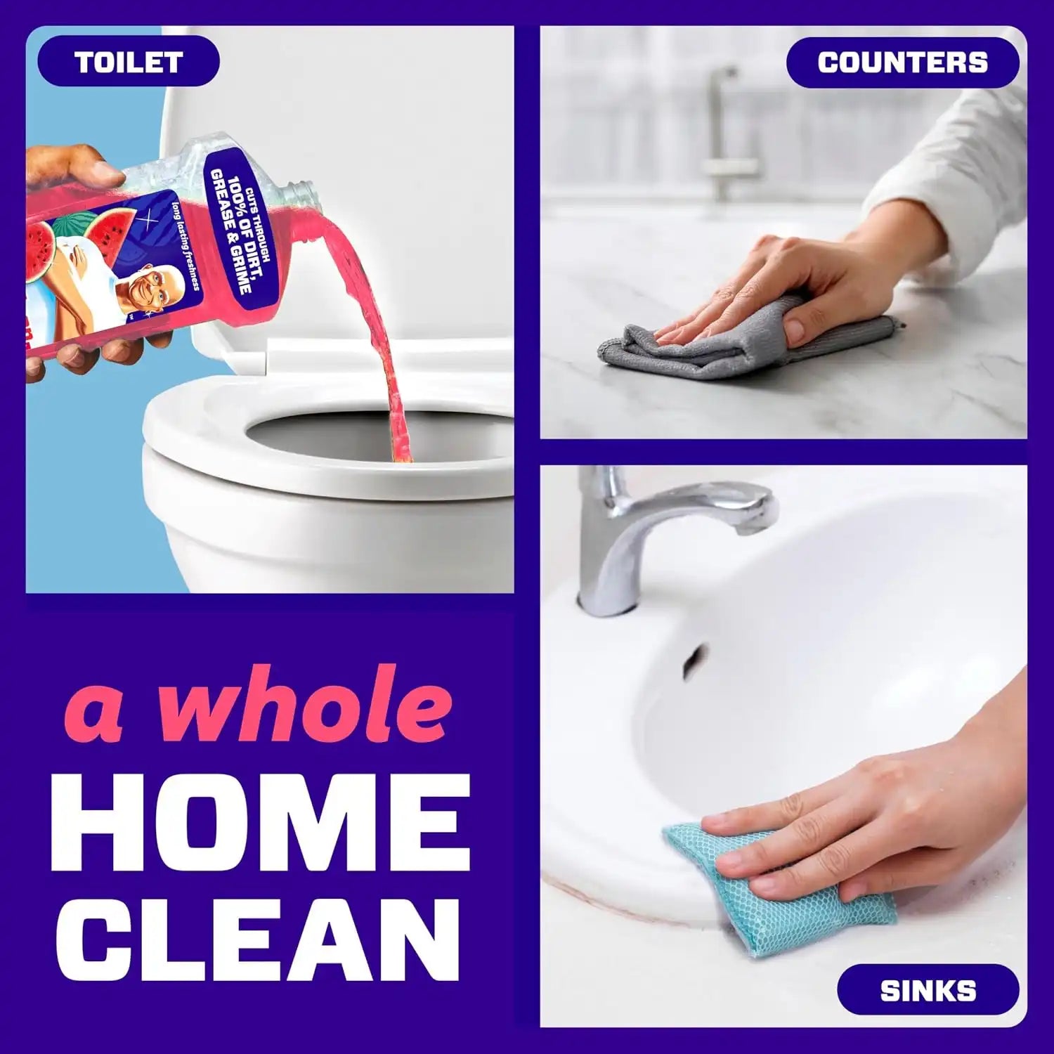 Mr. Clean All Purpose Cleaner. Mop Soap. Floor Cleaner for Mopping Home. Bathroom. & Kitchen. Cleaning Liquid for Mop & Bucket. Cleaning Supplies. Multi-Surface Dilutable. Watermelon. 41oz - Image 3
