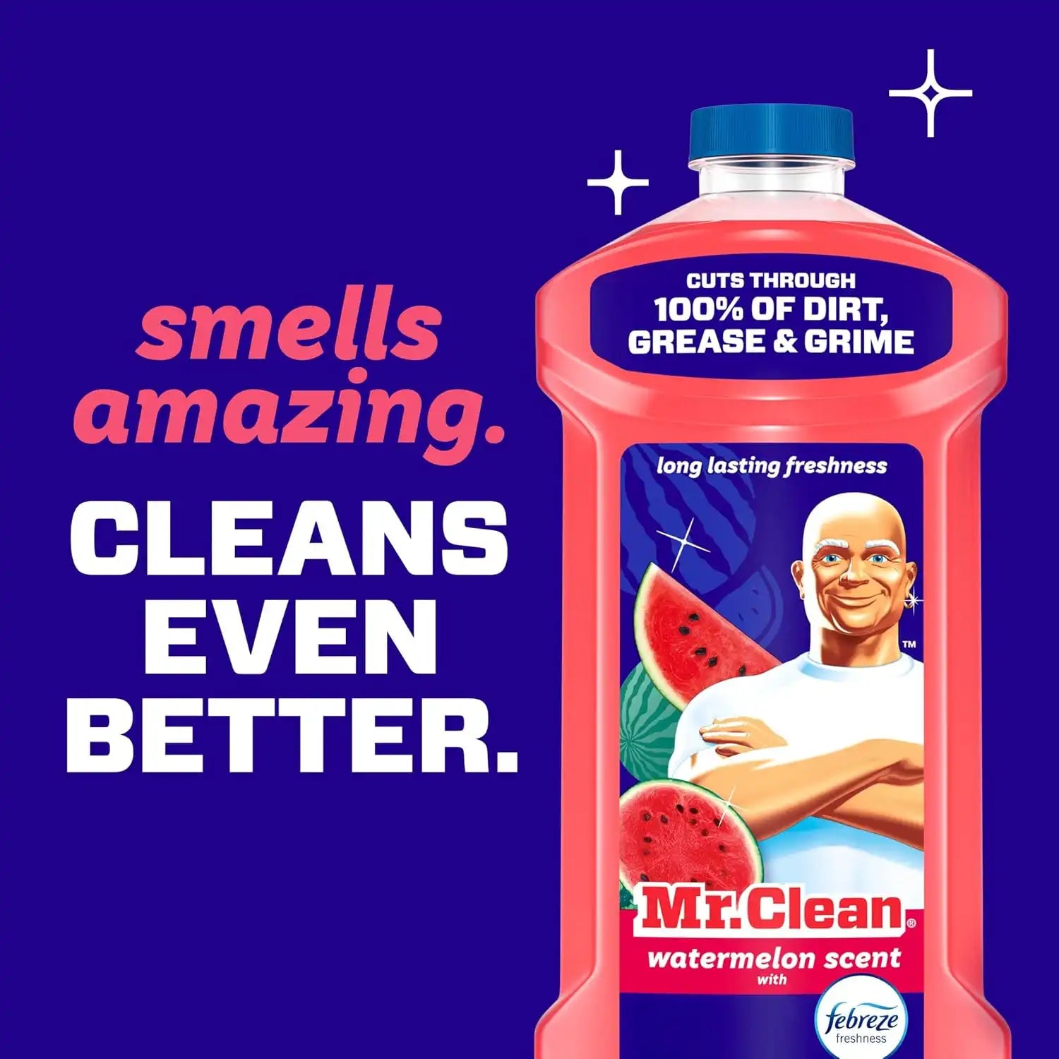 Mr. Clean All Purpose Cleaner. Mop Soap. Floor Cleaner for Mopping Home. Bathroom. & Kitchen. Cleaning Liquid for Mop & Bucket. Cleaning Supplies. Multi-Surface Dilutable. Watermelon. 41oz - Image 6