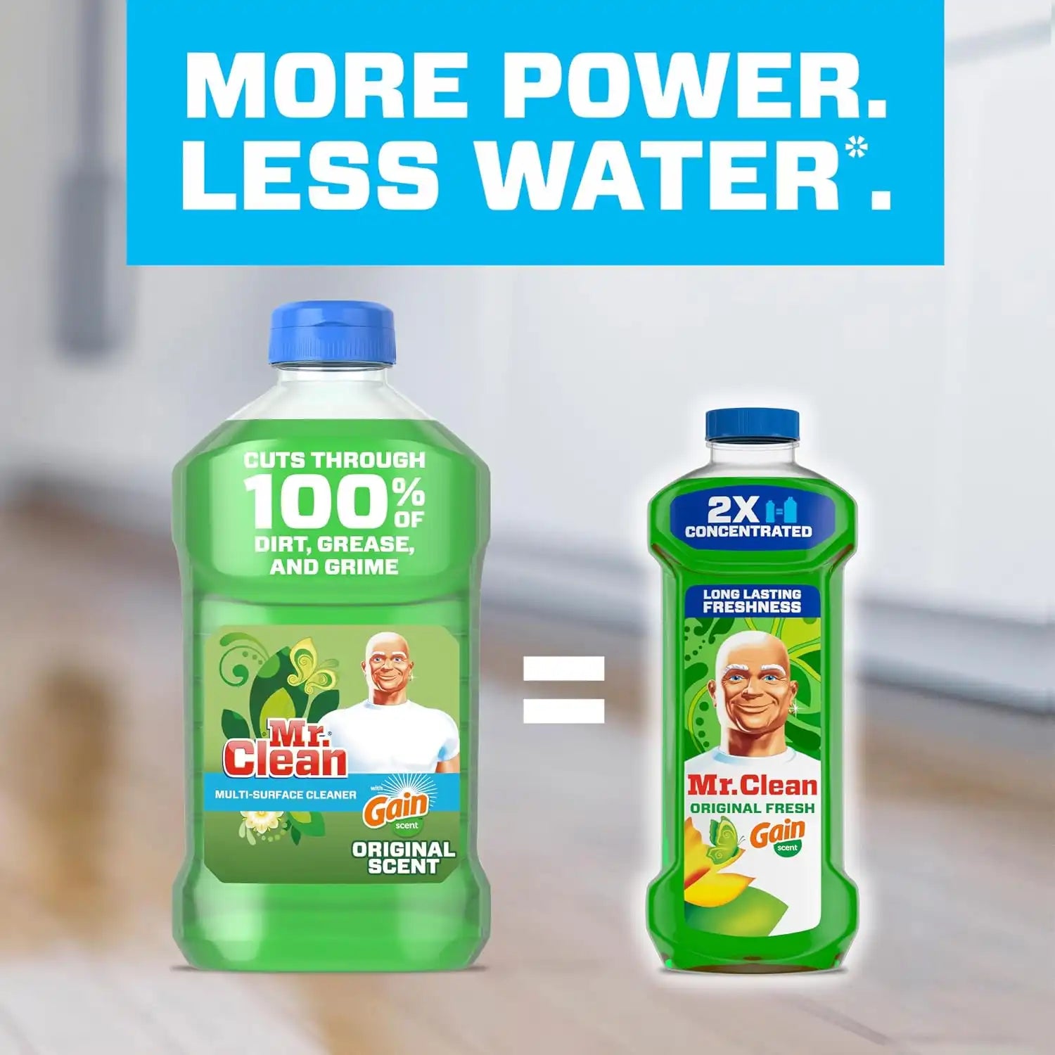Mr. Clean All Purpose Cleaner. Floor Cleaner for Mopping Home. Bathroom. & Kitchen. Cleaning Liquid for Mop & Bucket. Cleaning Supplies. Multi-Surface Dilutable. Gain. 41oz (Pack of 4) - Image 5