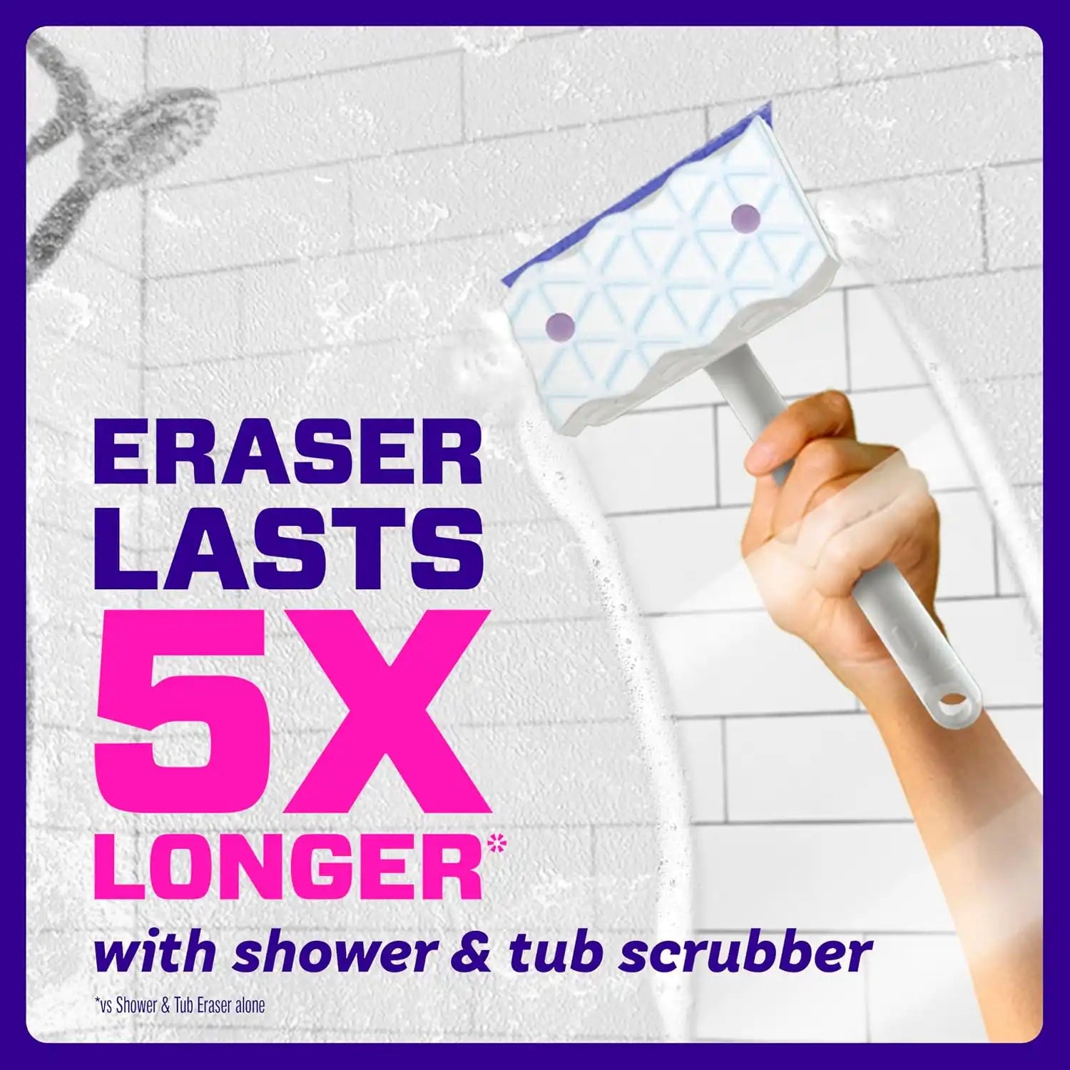 Mr. Clean Magic Eraser Sponge. Bathroom. Shower. Tub Cleaner. Soap Scum Remover. Bathroom Cleaning Supplies. Dawn Cleaning Power with Lavender Scent. Shower & Tub. 6ct - Image 6