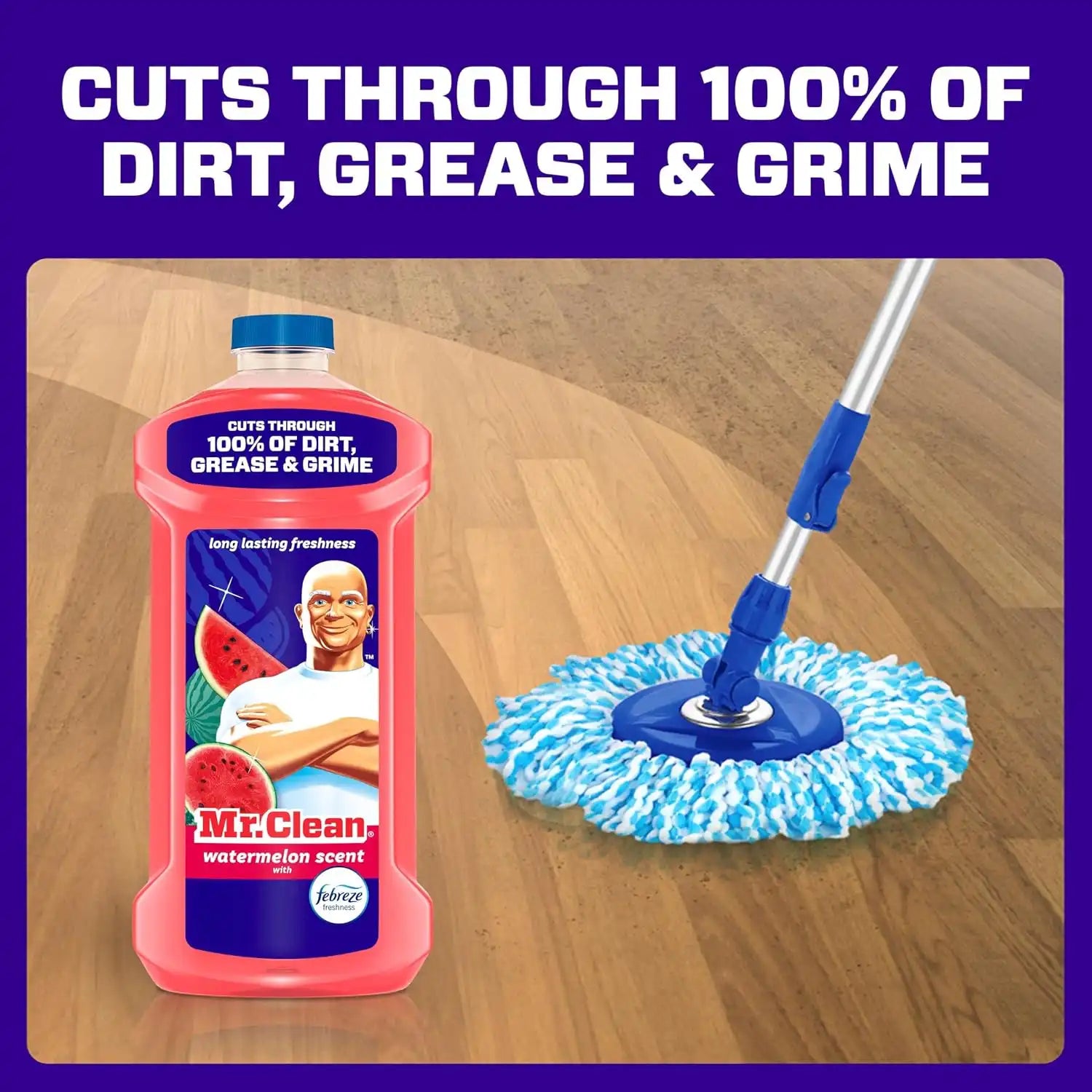Mr. Clean All Purpose Cleaner. Mop Soap. Floor Cleaner for Mopping Home. Bathroom. & Kitchen. Cleaning Liquid for Mop & Bucket. Cleaning Supplies. Multi-Surface Dilutable. Watermelon. 41oz - Image 5