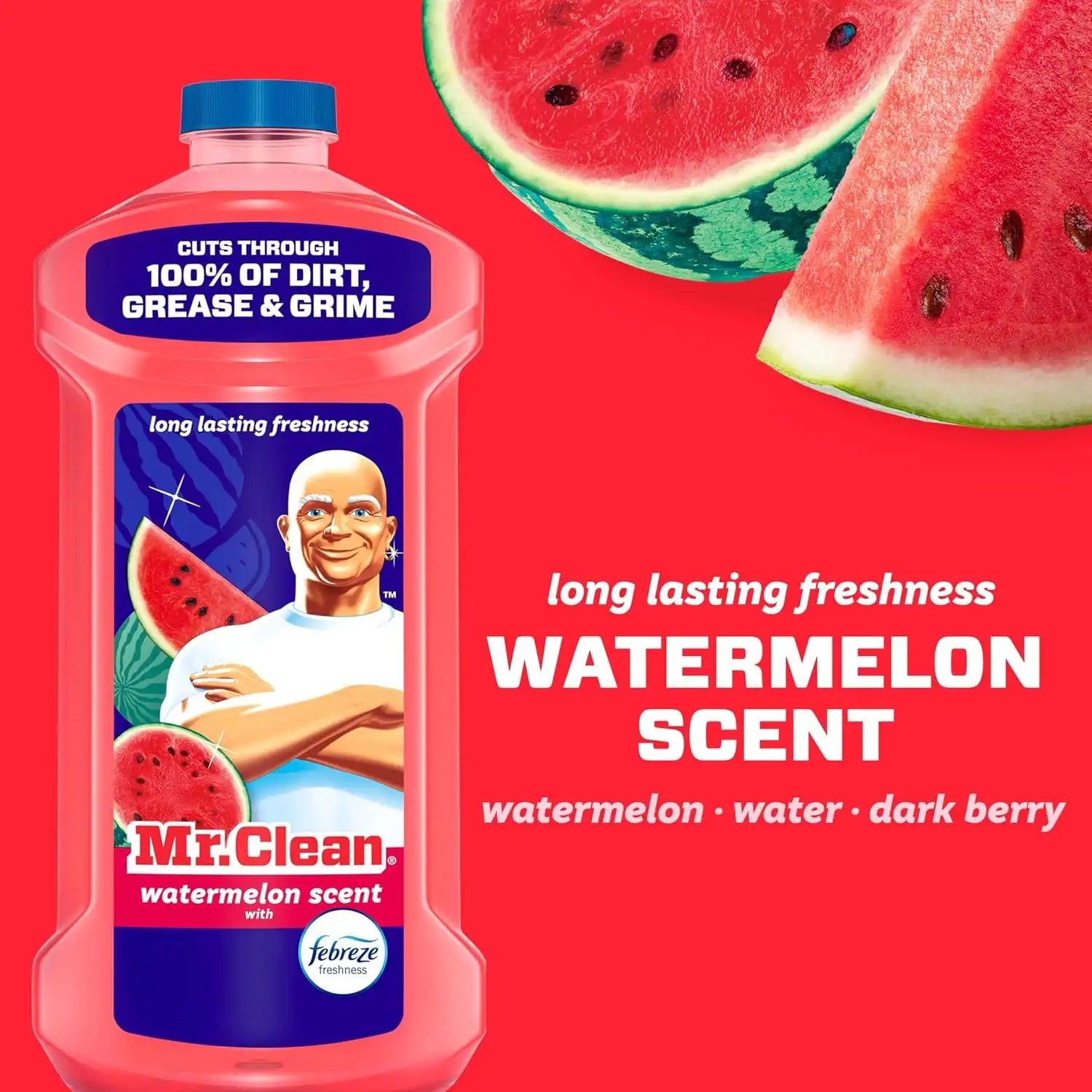 Mr. Clean All Purpose Cleaner. Mop Soap. Floor Cleaner for Mopping Home. Bathroom. & Kitchen. Cleaning Liquid for Mop & Bucket. Cleaning Supplies. Multi-Surface Dilutable. Watermelon. 41oz - Image 4