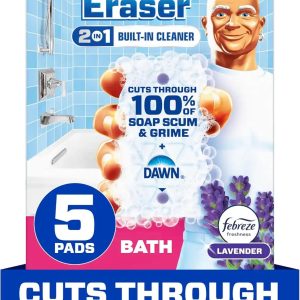 Mr. Clean Magic Eraser Sponge. Bathroom Cleaner. Shower Cleaner. Tub Cleaner. Soap Scum Remover. Bathroom Cleaning Supplies. Dawn Cleaning Power with Febreze Lavender Scent. 5ct
