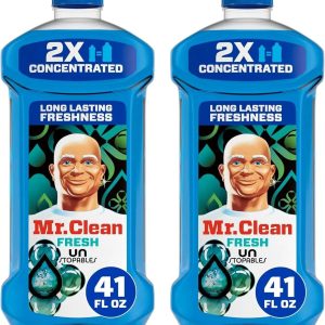 Mr. Clean Liquid All Purpose Multi-Surface Cleaner | with Febreze Freshness Linen & Sky Scent - 45 Ounce Bottle (Pack of 2) (Total 90 fl oz)
