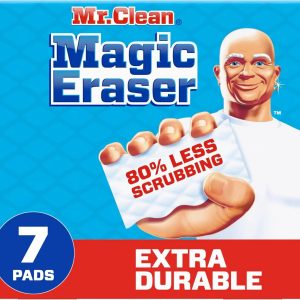 Mr. Clean Magic Eraser. All Purpose Cleaner. Cleaning Scrubber. Wall. Sneaker. Kitchen. Bathroom. Shower. Melamine Sponge. Pads. Extra Durable. 7ct