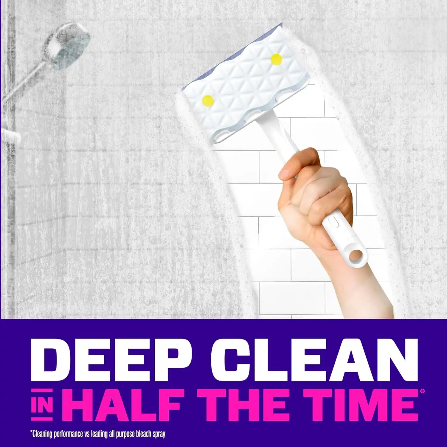 Mr. Clean Magic Eraser Shower & Tub Scrubber. Bathroom Cleaner. All in One Bathroom Cleaner. Lemon Starter Kit. 2 Scrubber. 5 Foaming Magic Erasers. 1 Whole Home Extra Durable Magic Eraser - Image 2