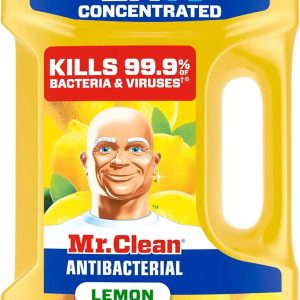 Mr. Clean Antibacterial All Purpose Cleaner. Floor Cleaner for Mopping Home. Bathroom. & Kitchen. Cleaning Liquid for Mop & Bucket. Cleaning Supplies. Multi-Surface Dilutable. Lemon. 99oz
