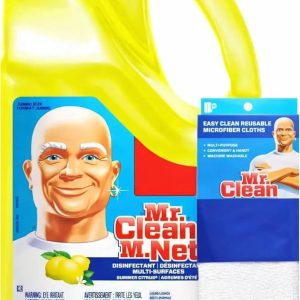 Mr. Clean Multi-Surfaces Summer Citrus Liquid Cleaner. 176 Fl Oz | with Easy Clean Cleaning Cloth